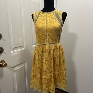 Xhilaration Sunflower Lace Mini Dress